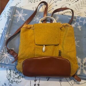 Universal Thread Mustard and Brown Backpack